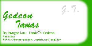 gedeon tamas business card